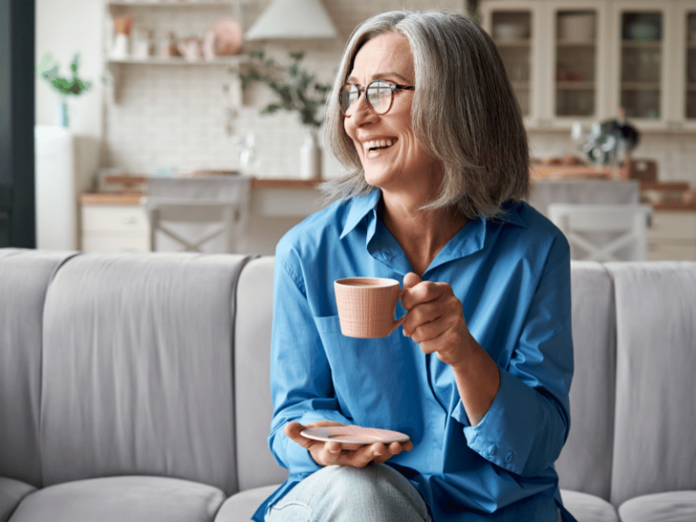 Happy, relaxed woman